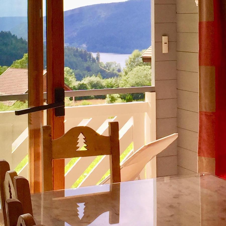 Chalet Le Flocon Bleu - Mauselaine Avec Vue Sur Le Lac De Gérardmer Exterior foto